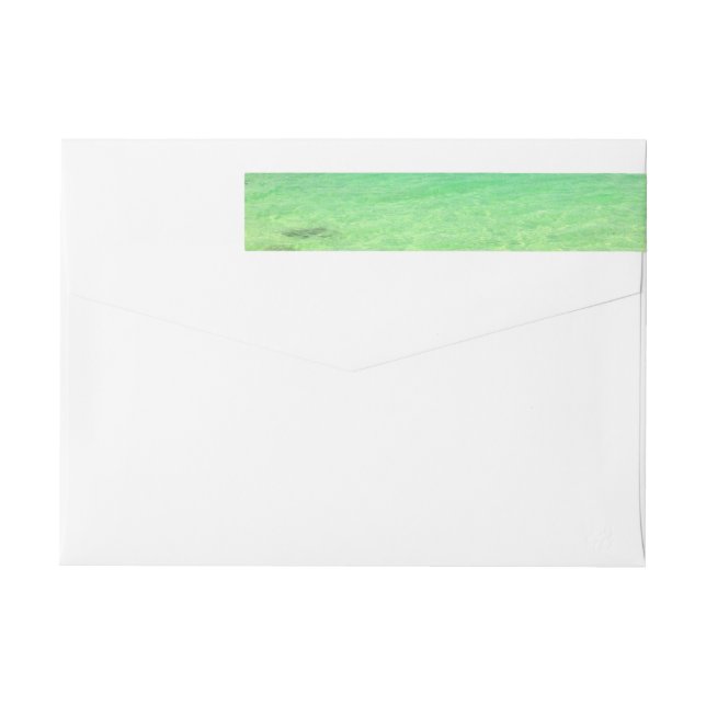 Aqua Green Ocean | Turks and Caicos Photo Wrap Around Label (Back)