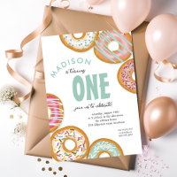 Aqua Green One Doughnut First Birthday Party