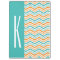 Aqua Green & Orange Chevron Stripes