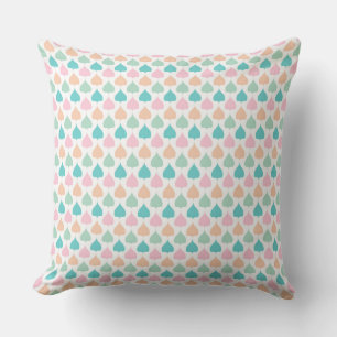 AQUA GREEN PINK & ORANGE PATTERNS CUSHION