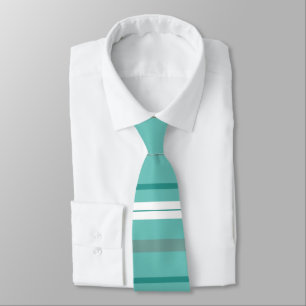 Aqua Green Stripes Tie