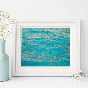 Aqua Green Water Lake Photo Poster