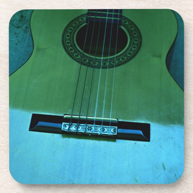 Aqua Guitar Coaster (Front)