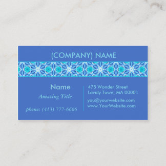 Aqua Hawaiian Stars under a Bright Night Sky Dance Business Card