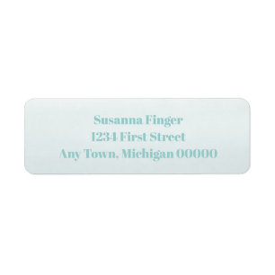 .Aqua Haze Watercolor Return Address Label