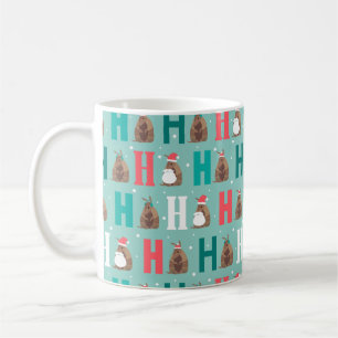Aqua Ho Ho Ho Armadillo Coffee Mug