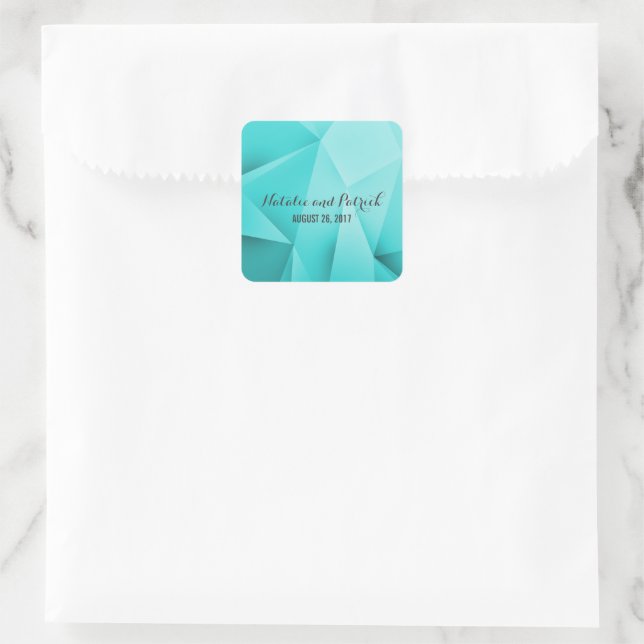 Aqua Jewel Tones Wedding Stickers (Bag)