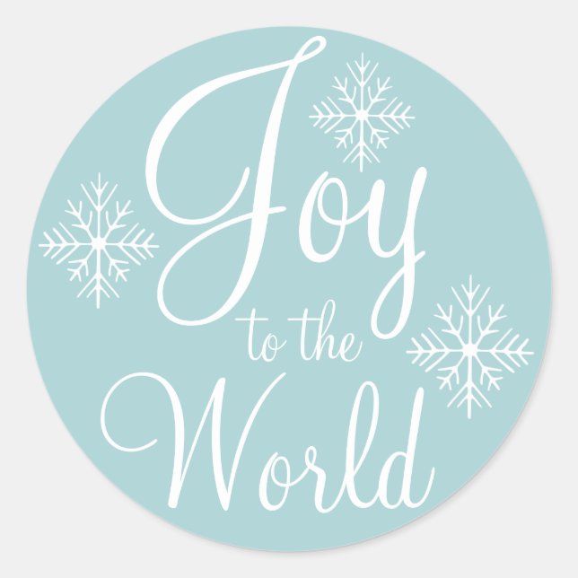 Aqua Joy to the World Stickers (Front)