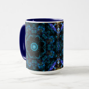 Aqua Kaleidoscope Effect,   Mug