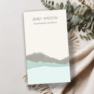 Aqua Kraft Mountain Wave Blank Jewellery Display Business Card
