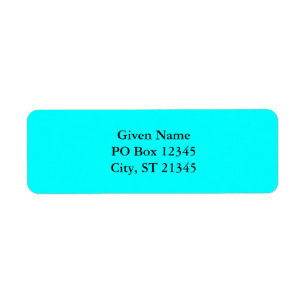 Aqua Label Return Address Label