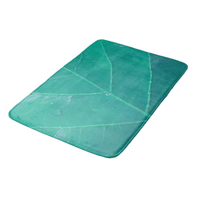 Aqua Leaf Bath Mat (Angled)