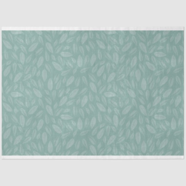 aqua leaf overall pattern tissue paper (Front)