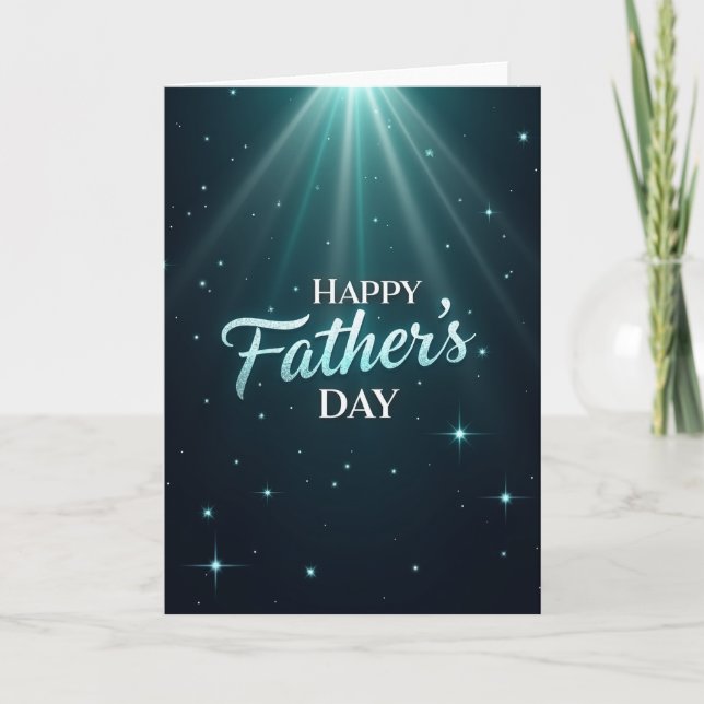 Aqua Light Fathers Day Card (Front)