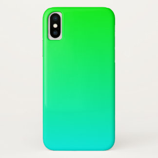 Aqua Lime Gradient iPhone X Case