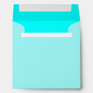 Aqua Lined Square Blank Envelopes