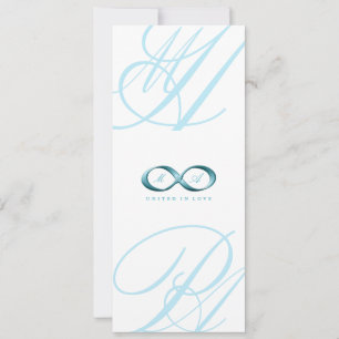 Aqua Love Infinity Hand Clasp Logo Wedding Invite