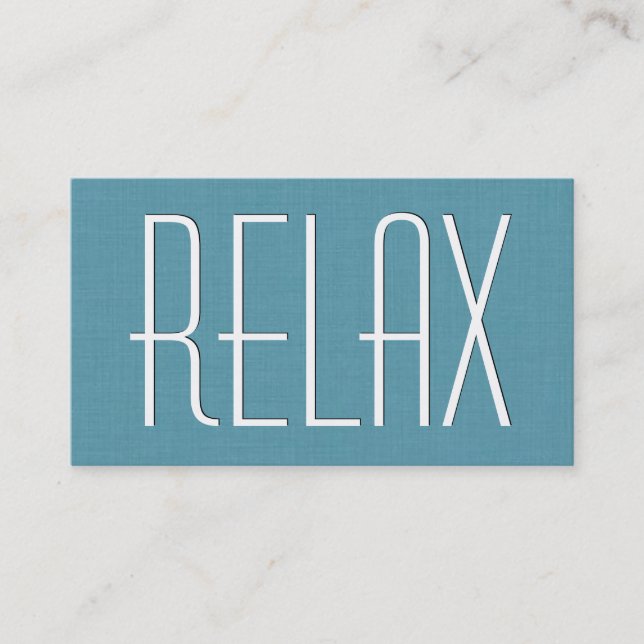 Aqua MASSAGE Theme Simple Style V63F Business Card (Front)