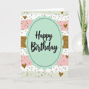 Aqua Medallion Birthday Card