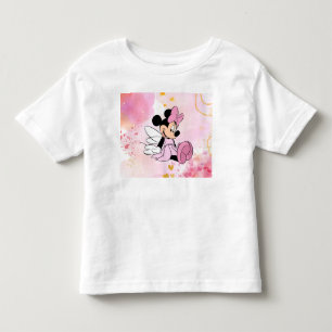 aqua minnie watercolor raton toddler T-Shirt
