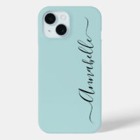 Aqua Mint Green Personalised Name