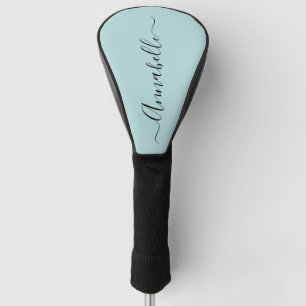 Aqua Mint Green Personalised Name Golf Head Cover