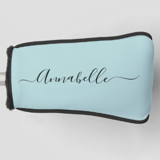 Aqua Mint Green Personalised Name Golf Head Cover