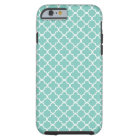 Aqua Mint Quatrefoil Pattern