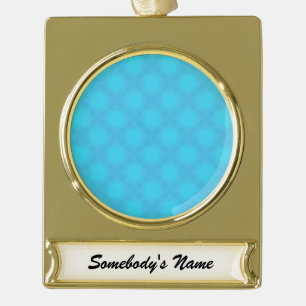 Aqua Mist by Kenneth Yoncich Gold Plated Banner Ornament