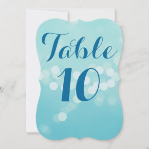Aqua Modern 5 x 7 Table Numbers