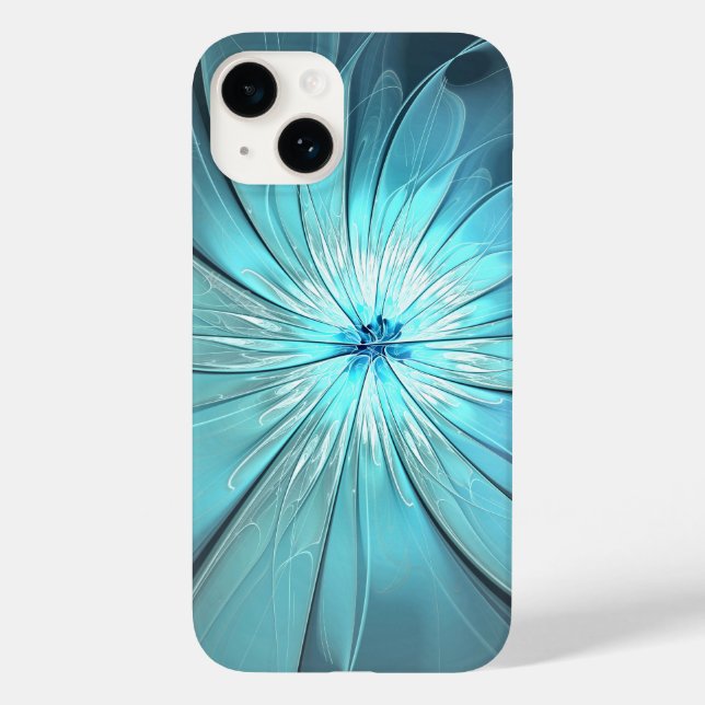Aqua Modern Flower Phone Case (Back)