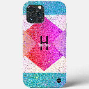 Aqua Monogram Mottled CaseMate iPhone HAMbyWG 13 Pro Max Case