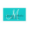 Aqua Monogram Mummy Calling Card