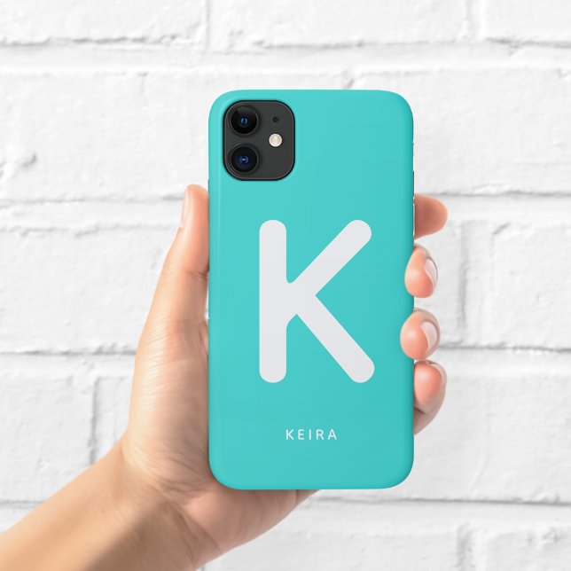 Aqua Monogram Phone Case (Creator Uploaded)