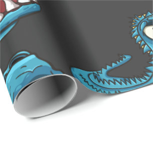 Aqua Monster Running  Baby Bodysuit Wrapping Paper