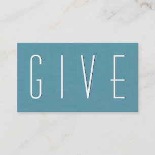 Aqua NONPROFIT Simple Style V37 Business Card