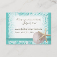 Aqua Ocean and Lace Small Insert Card