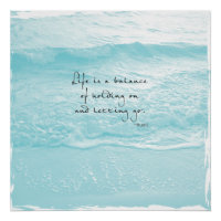 AQUA OCEAN PHOTO WITH RUMI QUOTE