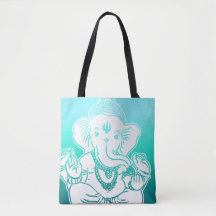 Aqua Ombre Ganesh Bag / Tote
