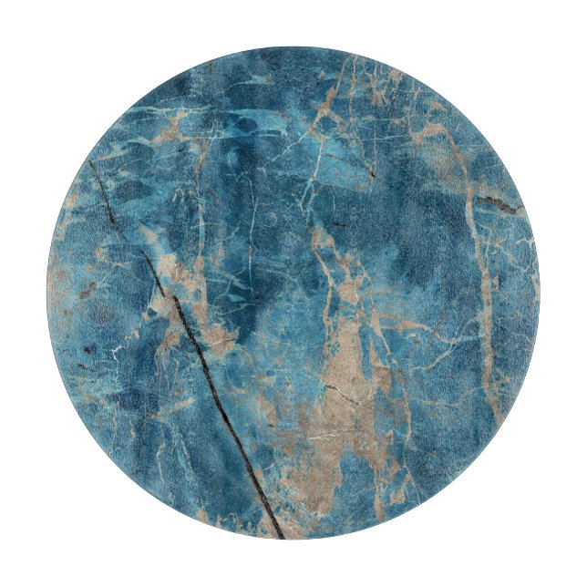 Aqua Onyx Marble: High-Resolution Design. Cutting Board (Front)