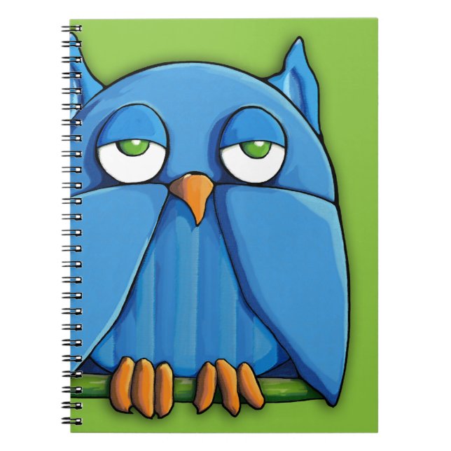 Aqua Owl green 2 Notebook (Front)