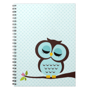 Aqua Owl Notebook
