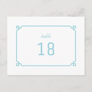 Aqua Paradise Deco Chic Table Number Postcard
