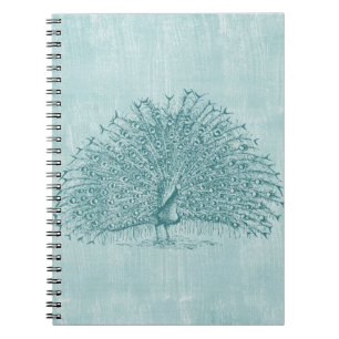 Aqua Peacock Notebook
