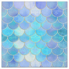 Aqua Pearlescent & Gold Mermaid Scale Pattern