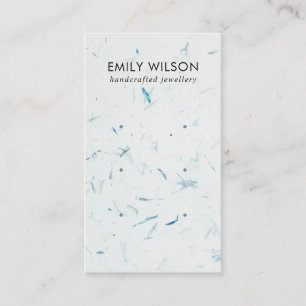 AQUA PETAL HANDMADE PAPER 3 STUD EARRING DISPLAY BUSINESS CARD