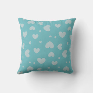 Aqua pillow with hearts HAMbyWG