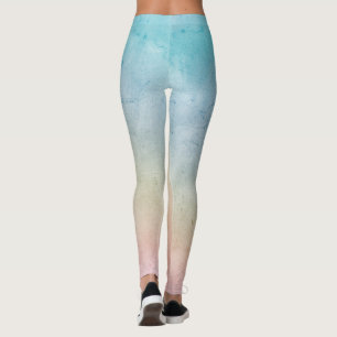 Aqua Pink Tie dye Leggings