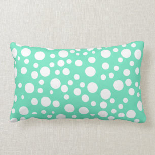 Aqua Polka Dot Madness Mojo pillow