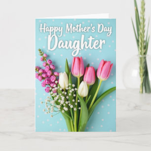 Aqua Polka Dot Mothers Card